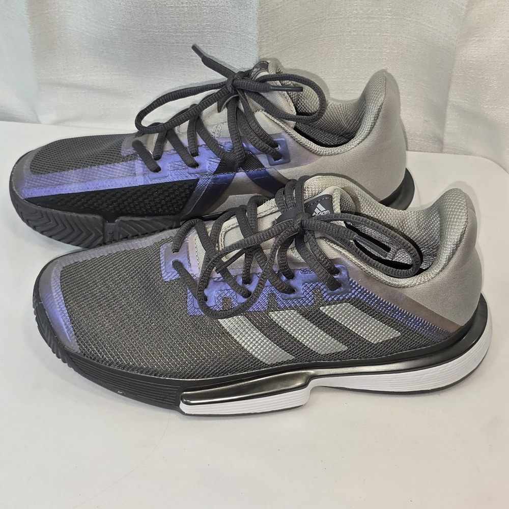 Adidas SoleMatch Bounce FX1742 Womans 7 Grey‎ Four Tennis Sneakers Gray Purple
